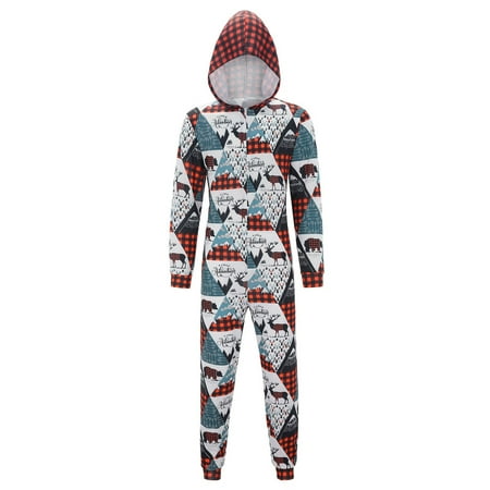 

Christmas Gifts Christmas Plaid Printed Loungewear Christmas Family Matching Pajamas Long Sleeve Home Sleepwear Cotton Blend Wine M