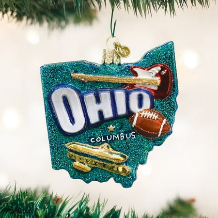 Christmas Decoration Coffee Shop Old World Christmas State of Ohio Glass Ornament Decoration 36182 FREE BOX New ()