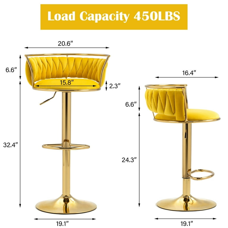 Walmart yellow bar stools discount