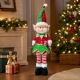 thumbnail image 4 of Kiddiway Retractable Standing Elf Plush with Lights - Stuffed Animal Figurine for Tabletop Centerpiece, Christmas Display and Gift, 4 of 5