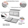 thumbnail image 3 of Bath Kneeler and Elbow Rest Pad Set with Toy Organizer - Bath Tub Pad - Bath Spout Cover Gray Hippo - Free Bathtub Toys, 3 of 7