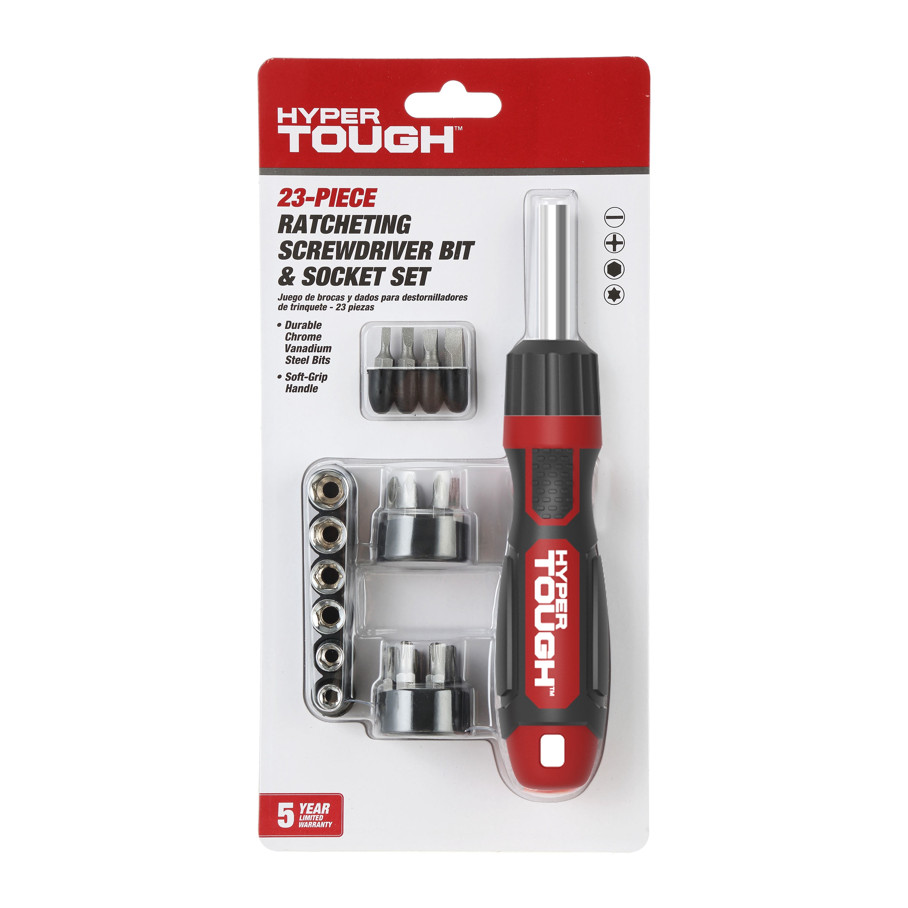 Hyper Tough 23 Piece Ratchet Interchangeable Screwdriver