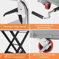 thumbnail image 4 of Hydraulic Lift Table Cart 500 lbs Capacity 28.5 In Scissor Lift Platform with PU Wheels and Non-Slip Pad Manual Work Table for Material Handling Grey, 4 of 7
