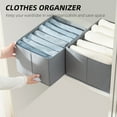 thumbnail image 4 of Wardrobe Clothes Organizer Washable Foldable Closet Organizers and Storage Boxes 5/7 Grids Compartment Storage Box Clothing Organizer, 4 of 9