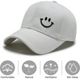 thumbnail image 4 of Gorra De Béisbol Bordado,Unisex Algodón Ajustable 6 Paneles Casual Verano Peak Hats Hip Hop Cap Trucker Hat, 4 of 5