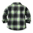 thumbnail image 6 of NOKIO Boys Sherpa Fleece Lined Flannel Plaid Button Down Shirt Jacket Toddler Boys Girls Shirt Coat Jacket Plaid Long Sleeve Kids Turn Down Collar Button Tops Outwear Baby Girls Boys Zip-Up Jacket, 6 of 7