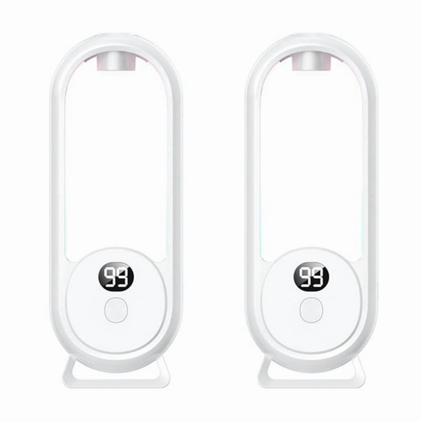 2X Difusor de Aceites Esenciales Montado en la Pared, Humidificador de Aromaterapia con Pulverizador Temporizado Recargable, Ambientador con Pantalla Digital