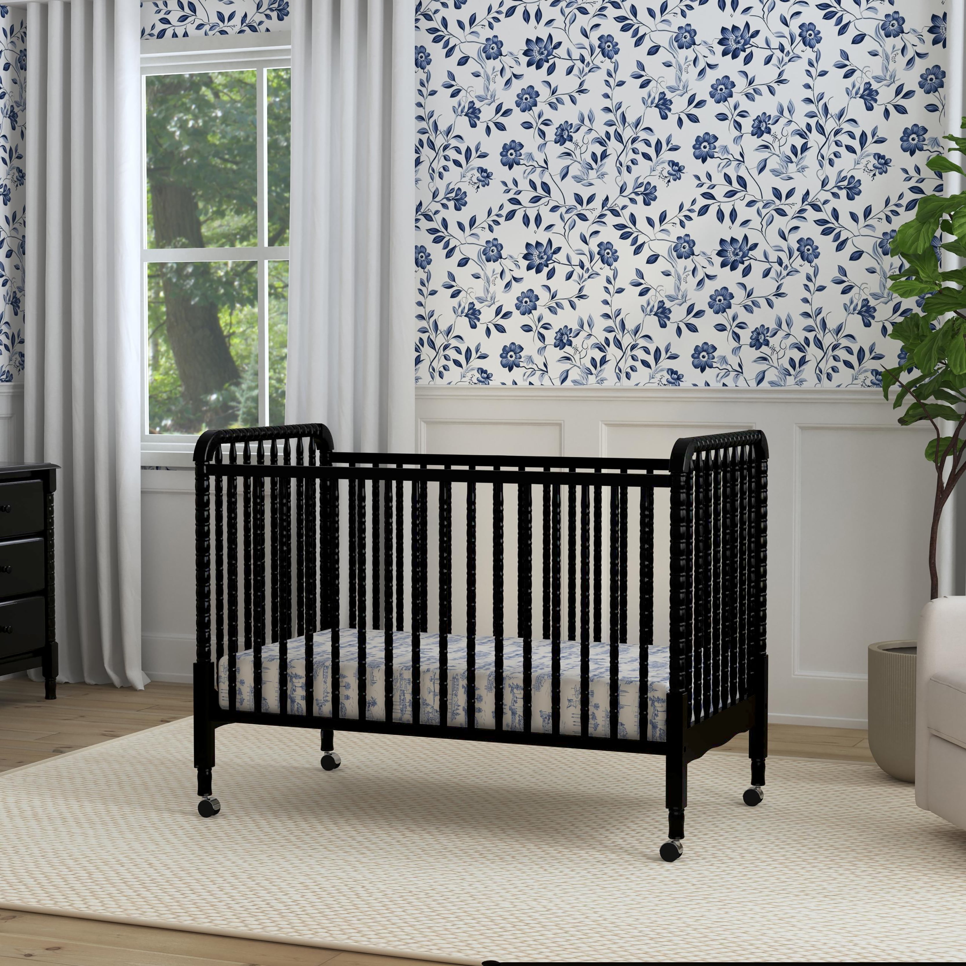 Jenny Lind Crib in Ebony and Mattress