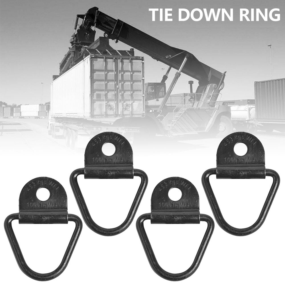 Willstar 4PCS Tie Down Anchors Black Flush Mount Pan TieDown Anchor