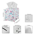 thumbnail image 5 of ZUXONGSY Flower Square Tissue Box Covers PU Leather Household Tissue Holder Decorative Square Tissue Box Cover Stylish Paper Towel Box Cover for Women Gifts for Mom, 5 of 7
