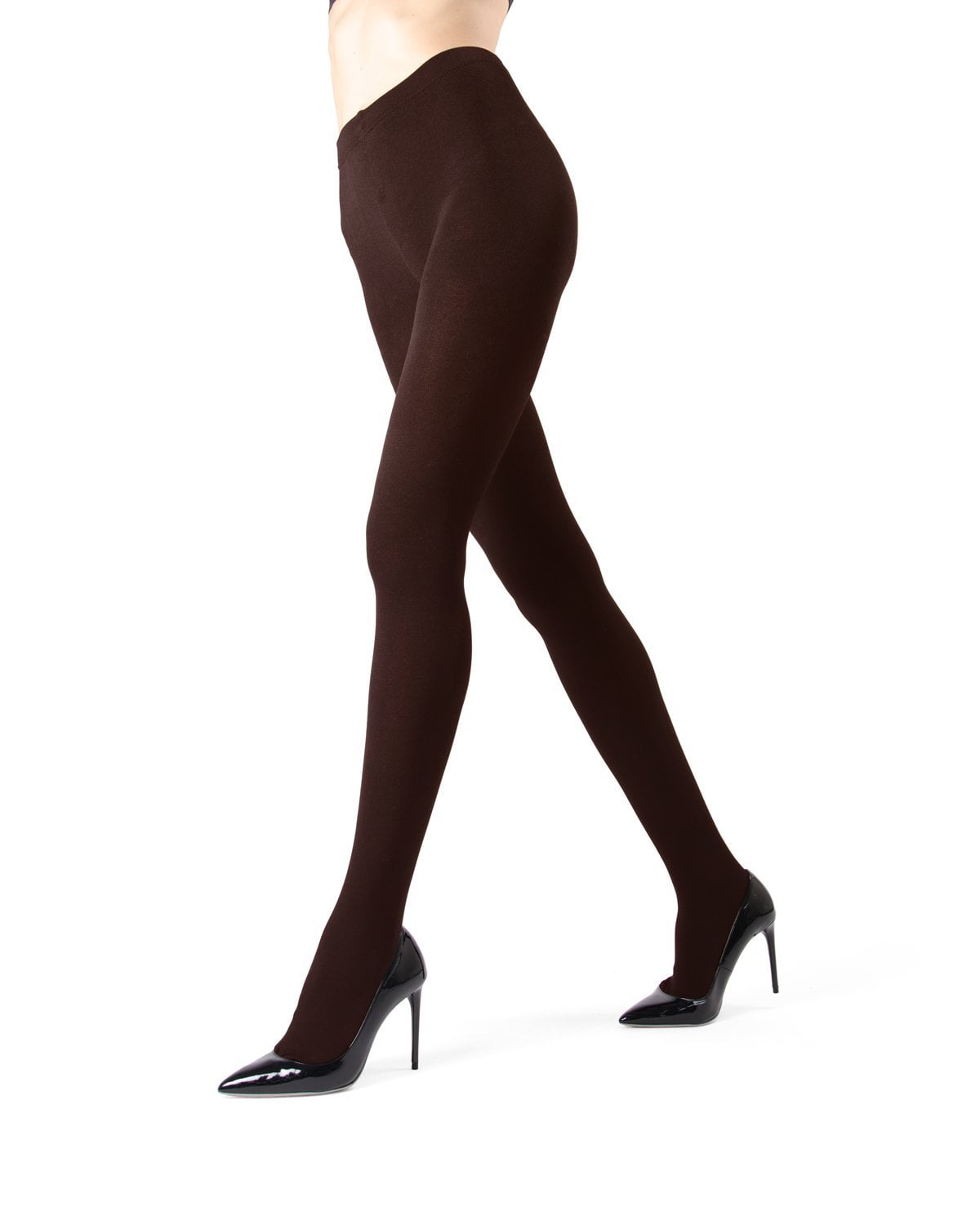 MeMoi MeMoi Plush Lined Tights MeMoi Tights Hosiery Pantyhose Medium/Large / Chocolate