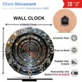 thumbnail image 3 of Spiral Metal Wall Clock Unique Home Decor 10-Inch Silent Wooden Wall Clock, Battery Operated (AA Batteries Not Included), Artistic Home Decor, 3 of 7