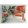 thumbnail image 1 of Fine Art Pillow Sham, Vintage Historical European Town Streets with Wooden Old Houses Painting Scenery, Decorative Standard King Size Printed Pillowcase, 36 X 20 Inches, Multicolor, by Ambesonne, 1 of 2
