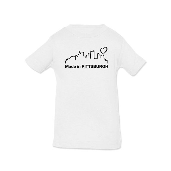 Made In Pittsburgh. Landscape T-Shirt Infant -Smartprints Designs, 24 Months