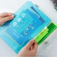 thumbnail image 3 of Yuedong File Folders A6 Binder Pocket Colorful 6 Holes Loose Leaf Zipper Bag Plastic Binder Zipper Folders Waterproof File Bags for Documents Sticker, 3 of 15