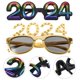 thumbnail image 3 of GOOHOCHY 2 uds Año Nuevo 2024 anteojos suministros para fiestas 2024 fiesta de Año Nuevo gafas de sol divertidas gafas de novedad, 3 of 7