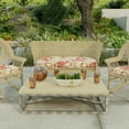thumbnail image 2 of Jordan Manufacturing 44" x 18" Anita Scorn Grey Floral Rectangular Tufted Contoured Outdoor Wicker Settee Bench Cushion, 2 of 12