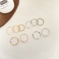 thumbnail image 4 of 5pcs/Set Women Rings Set New Boho Style Wave Shape Rings Gold Color Metal Open Rings Imitation Pearls Fingers Accessories 2, 4 of 5