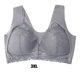 thumbnail image 5 of Minnieouse Cierre frontal Beauty Back Cómodo moldeador Push Up Seamless Beauty Back Sports Bra, Womens Casual Comfort Lace Ropa interior Gris 3XL, 5 of 6