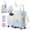 Pastel Rainbow Gradient, variant on Kids Ride On Luggage Set, Connectable 20" Carry On Suitcase & 14" Underseat Luggage with Foldable Footrest, Cup Holder & Adjustable Handle, Hardshell Spinner Travel Suitcase, Gradient