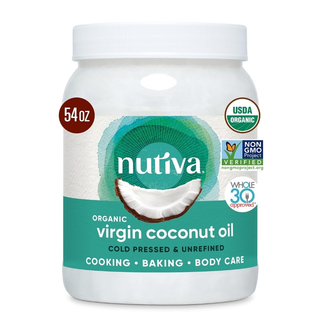 Nutiva, Organic Coconut Oil, JKF25 54 Fl Oz