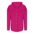 thumbnail image 4 of WMTBSRSW Women's Lightwieght Cardigan Hoodies Oversized Tunic Sweatshirts Loose Casual V Neck Button Down Shirts Long Sleeve Blouse, 4 of 9