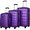 JC-1: Purple, variant on PAPROOS Hardside Luggage Sets, 3 Piece Hardshell Suitcase Sets with TSA Lock and Spinner Wheels, Lightweight Suitcase Set for Family Travel, 20''24''28'' Expandable Carry on Luggage Set, Purple