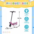 thumbnail image 5 of Xuanlur Electric Scooter for Kids Ages 6-14, Kid and Teen EScooter with Scooter Bell, Rear Brake, Non-Slip Handle, LED Lights, 6.48 Mph Speed, Ride on Toy for Girls, Boys, Pink, 5 of 7