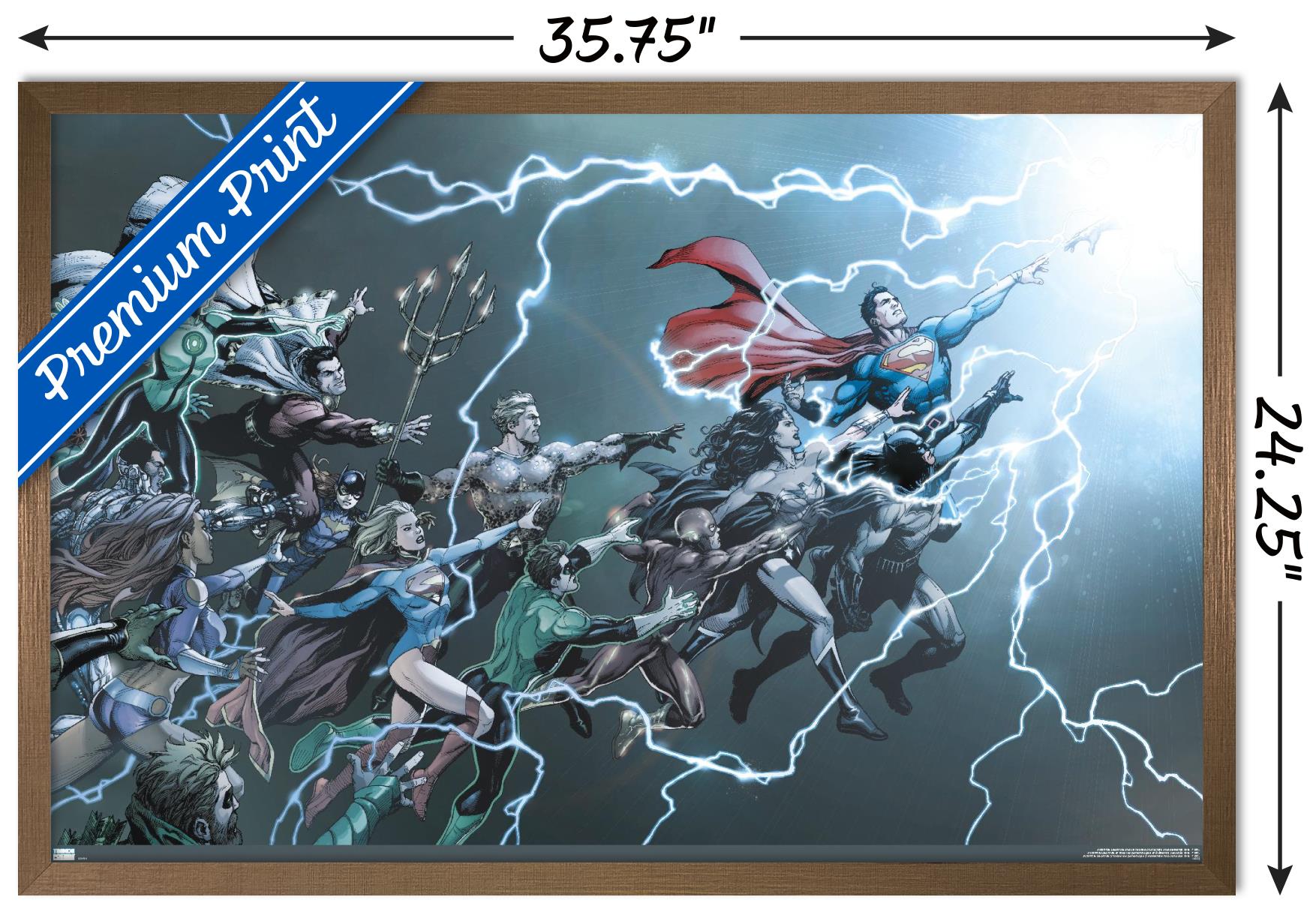 DC Comics - Justice League - Rebirth #1 Wall Poster, 22.375" x 34" Framed