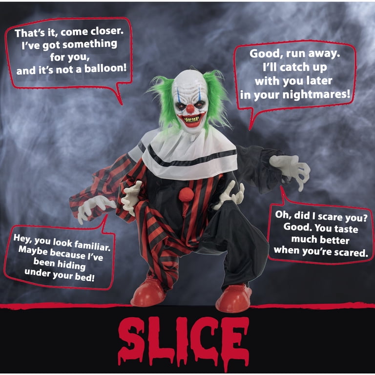 Haunted Hill Farm 32 in Life Size Animatronic Crouching Clown with