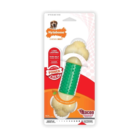 Juguete Masticable Nylabone Dura Chew Sabor a Tocino para Perro Medio