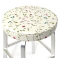 thumbnail image 3 of Goofa Vintage flowers Printed Stool Covers Round, Waterproof Round Bar Stool Covers Anti-Slip Round Bar Stool Seat Cover with Elastic Bands Durable -12 inch, 3 of 7