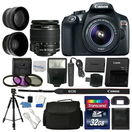 Canon EOS Rebel T6 Digital SLR Camera + 32GB Multi Accessory Bundle