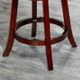 thumbnail image 5 of Cfowner 30" Bar Height X-Back Swivel Stool, Cherry Finish, Beige Fabric Seat, 5 of 5