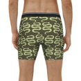 thumbnail image 4 of Cauagu Green Snake Print Men's Boxer Briefs, Funny & Cute Underwear Elastic Waistband Briefs Ideal Gift for Men,1-Pack, 4 of 7