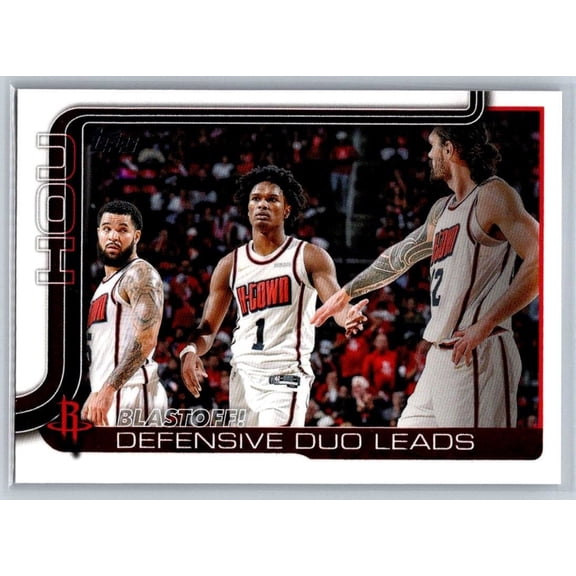 2025-26 Topps Blastoff Defensive Duo Leads #297 Houston Rockets Basketball Card