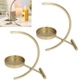 thumbnail image 4 of Gold Candle Holder Simple Elegant Semicircular Moon Sturdy Durable Easy Cleaning Iron Candle Holder Widely Used For Hotel For Office For Bedroom ANGGREK Arte y Manualidades, 4 of 8