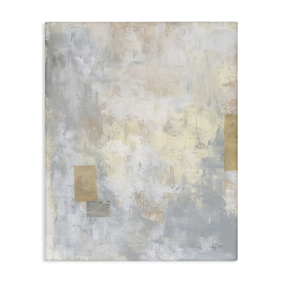 Stupell Industries Transitional Modern Abstract Grey Brown Beige Square Shapes Canvas Art, 16 x 20, by Courtney Prahl