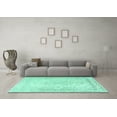 thumbnail image 3 of Ahgly Company Machine Washable Indoor Rectangle Persian Turquoise Blue Traditional Area Rugs, 4' x 6', 3 of 4