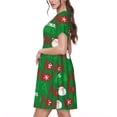 thumbnail image 2 of Disketp Cute Santa para Vestido de Manga Corta para Mujeres, Vestidos de Verano para Mujeres, Casual y Holgado para la Playa, 2 of 6