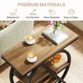 thumbnail image 6 of Fnova Side Table with Circular Metal Frame, End Table with 4-Tier Shelves for Living Room, Brown, 6 of 16