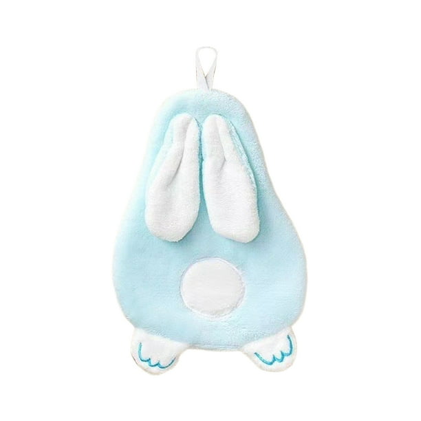 Toallas de Mano para el Baño Conejos en Forma de la Toalla de Lana Espesada, Rosa Blanco Azul Peluche Toallas Libres para el Montaje en la Pared, Altamente Absorbente Y Olor Libre