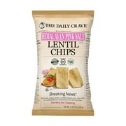 The Daily Crave Himalayan Pink Salt Lentil Chips, 4g Protein, Gluten-Free, Non-Gmo, 4-Pack 4.25 oz. Bags