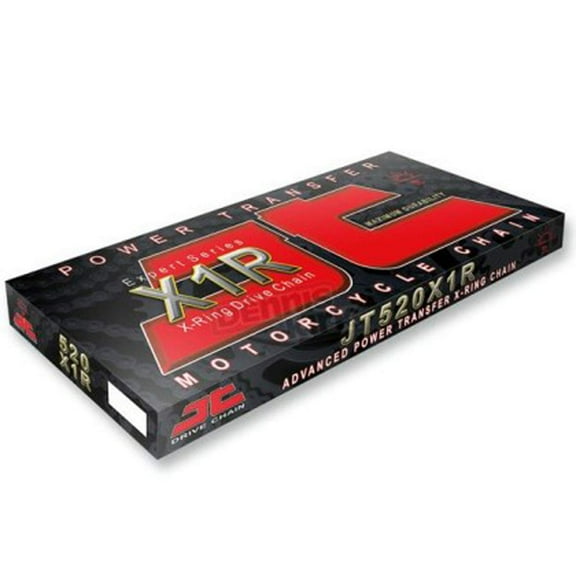 JT Chain JTC520X1R124DL (520 Series) Black Steel 124 Link Heavy Duty X-Ring Chain with Connecting Link