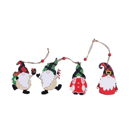 

Dasbsug Christmas Gnome Pendant Wooden Chips for Xmas Tree Party Home Wood Crafts