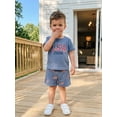 thumbnail image 6 of AceBaby 4th of July Toddler Baby Boys Summer Outfits 0-3T Letter Flag Embroidery 2Pcs Shorts Set, 6 of 9