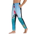 thumbnail image 3 of Xecao Lighthouse Sea Port Print Active Tech Joggers for Men, Mens Sweatpants Lounge Pants with Pockets-X-Large, 3 of 5