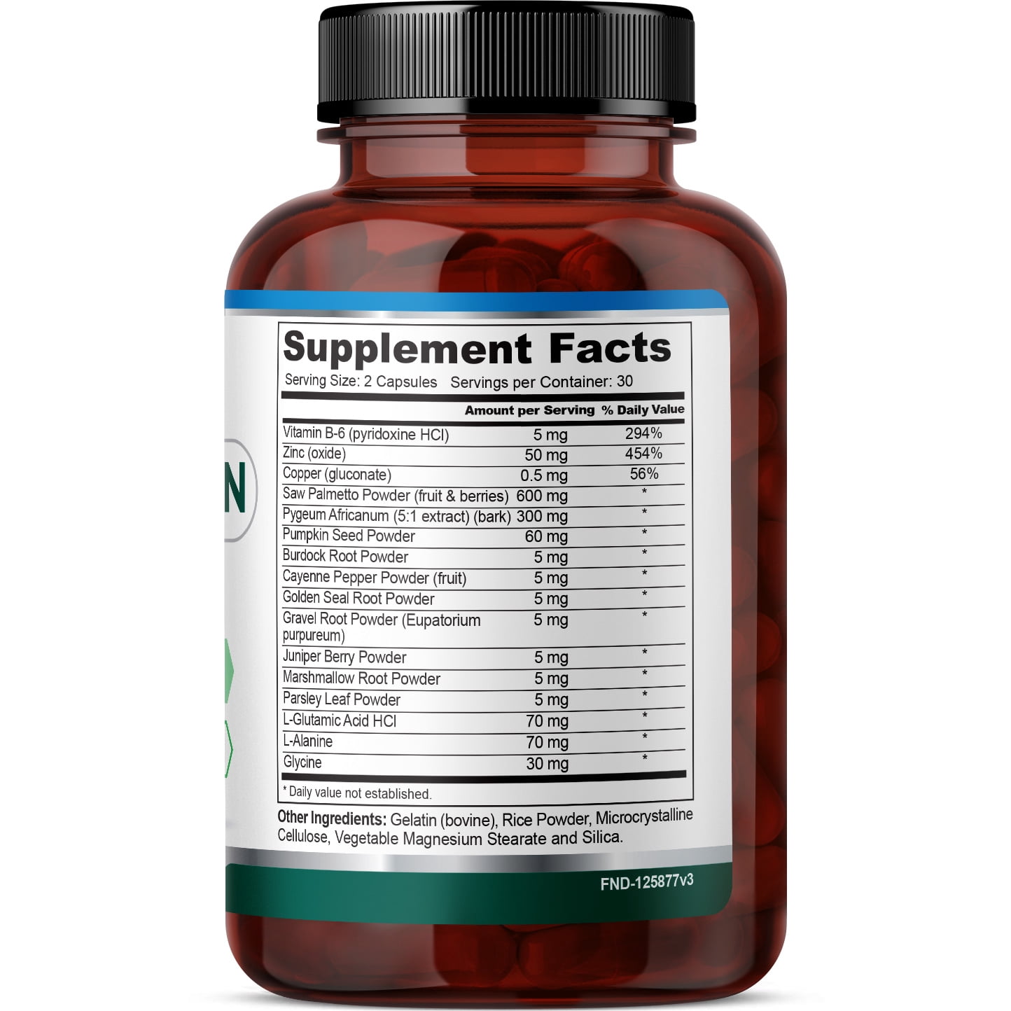 Fineland Vitamins PROSTA-TEEN Prostate Health Support Urinary Tract Support Saw Palmetto 60 Capsules