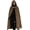 Brown, variant on VZQI Renaissance Hooded Cloak Hobbit Halloween Medieval Costume Adult Cosplay Short Cape for Men and Women