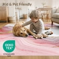 thumbnail image 4 of ODIKA 3'x5' Chic Abstract Marble Washable Accent Rug for Bedside, Nursery Room, Pet Friendly & Kids Safe, Non-Shedding, 4 of 7